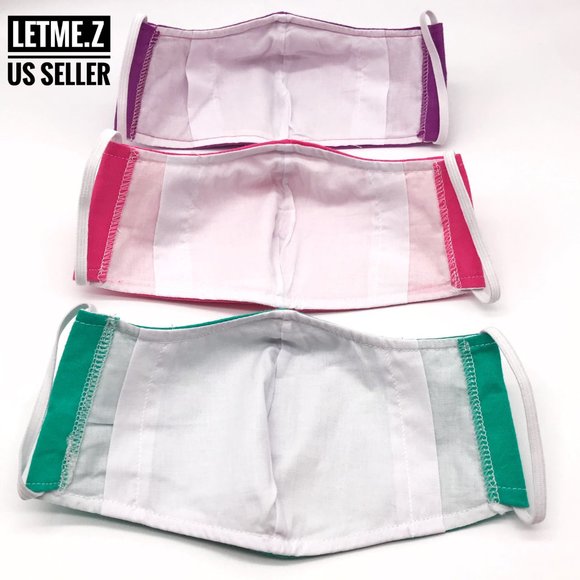 Face Marks 6/$20 -3 Layers Cloth Reusable Washable - Picture 8 of 9